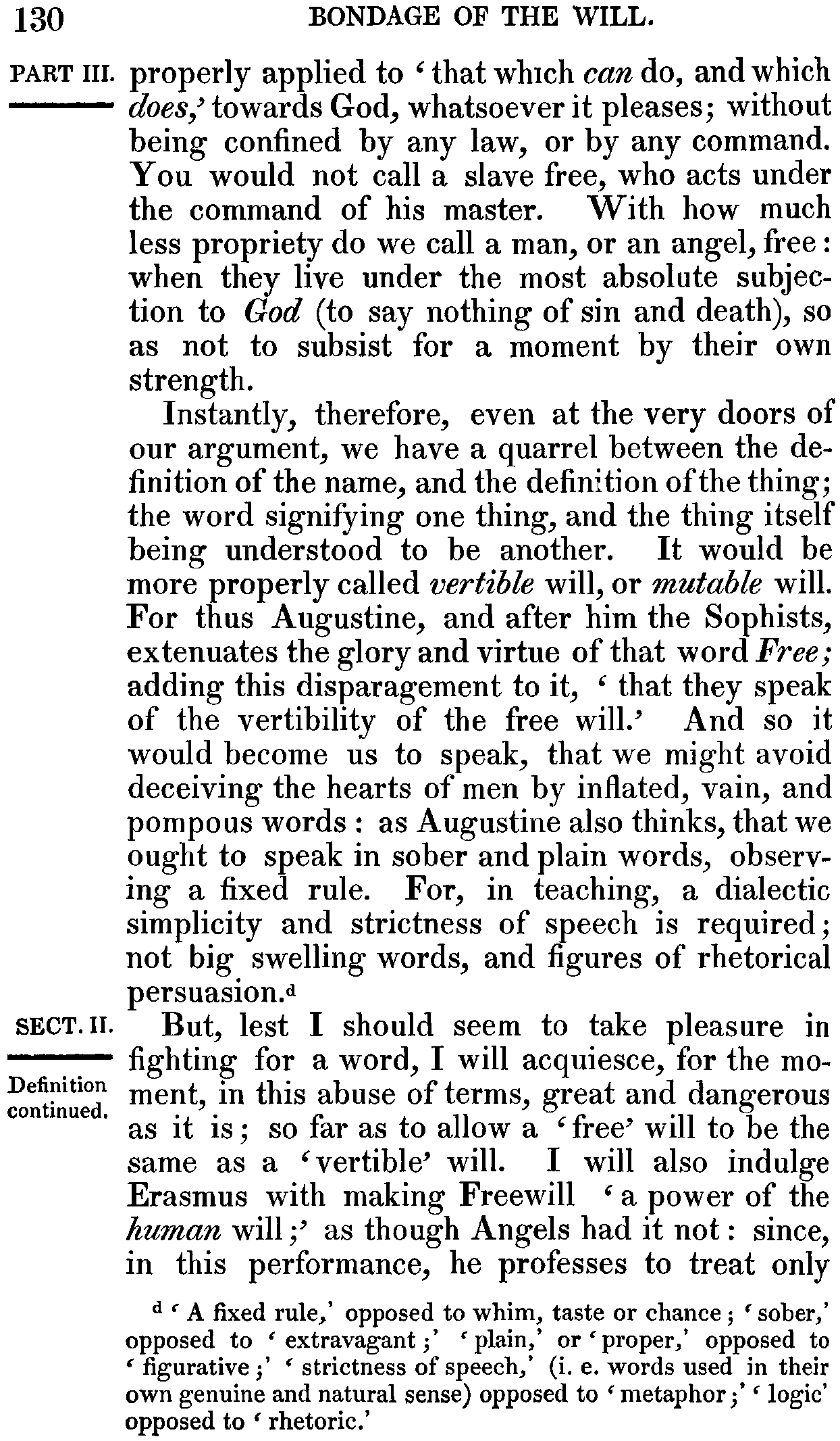 Print Edition of the Bondage of the Will, Page 130
